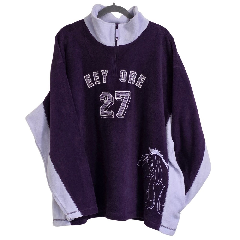 Disney Eeyore # 27 Fleece Pullover Sweatshirt Woman Plus 26W 28W Purple